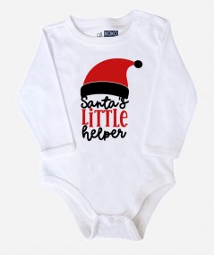 Body blanco para bebé con estampado "Santa's little Helper"