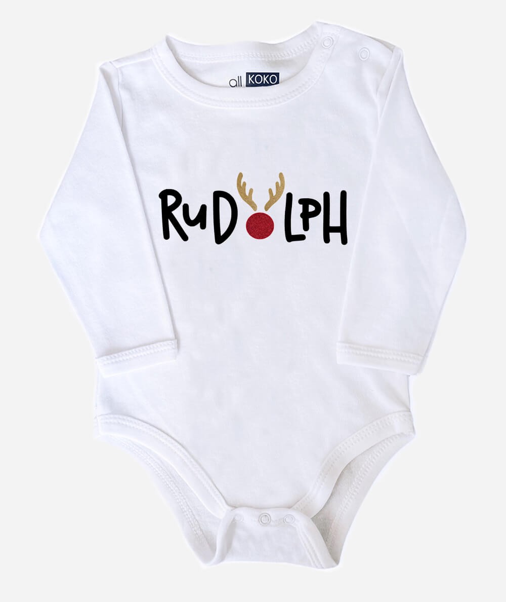 Body de Navidad para bebé con diseño de Rudolph