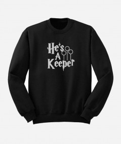 Polerón con frase "He's a Keeper" harry potter para hombre