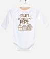 Body con frase Santa Please Stop Here