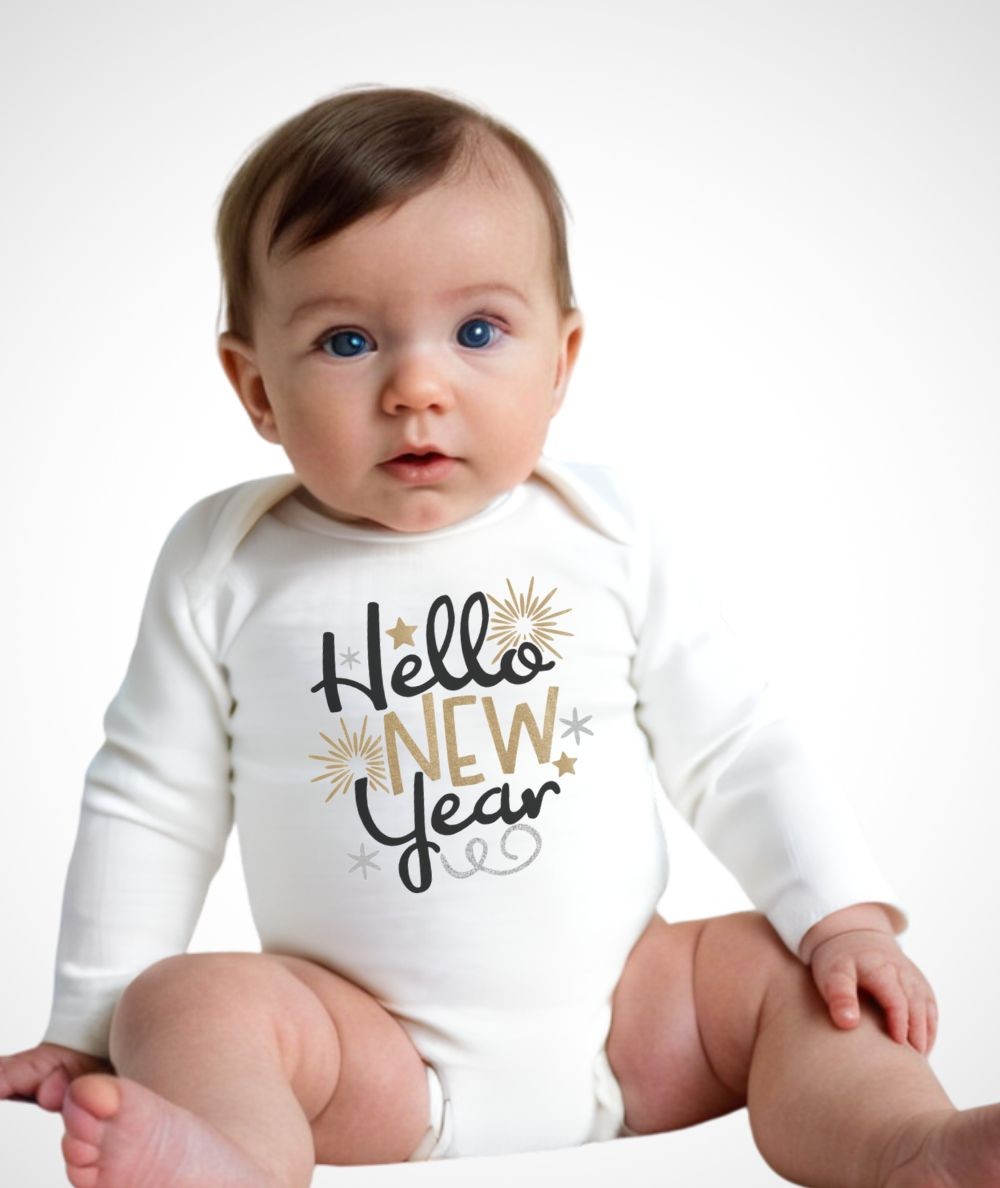 Body de bebé Hello New Year para navidad