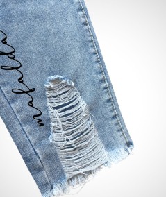 Jeans desgastado para mujer