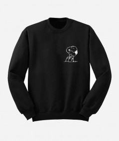 Polerón negro unisex de Snoopy