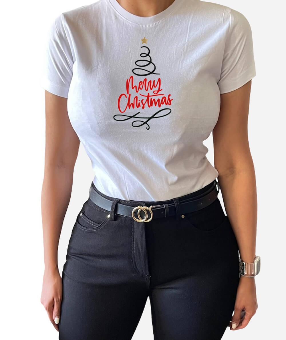 Polera árbol Merry Christmas para navidad