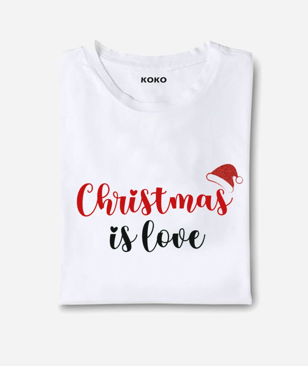 Polera Christmas is Love para navidad