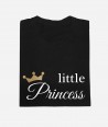 Polera negra con estampado Little Princess para niña